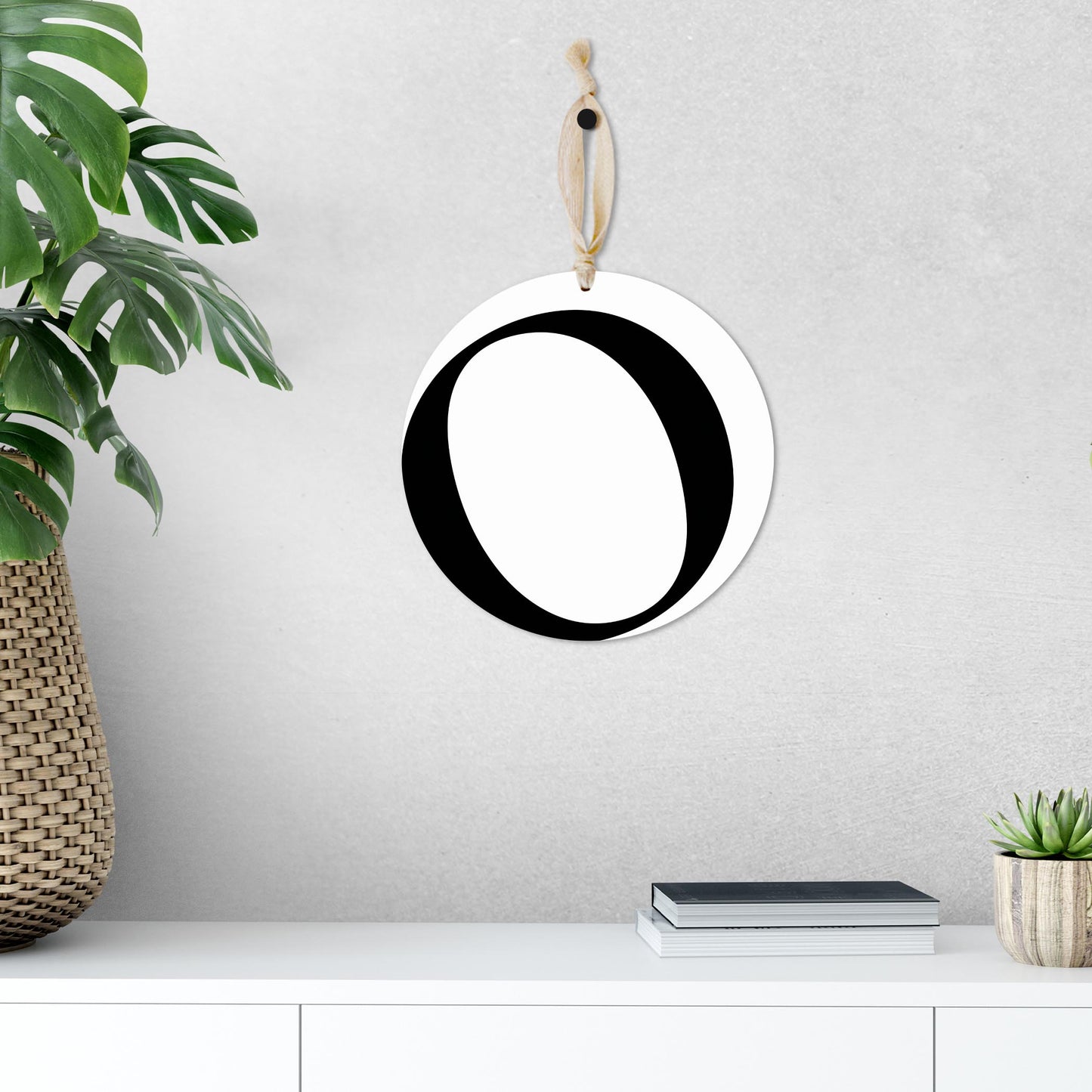 Minimalist Monogram O| Wood Ornament | Eaches | Min 1