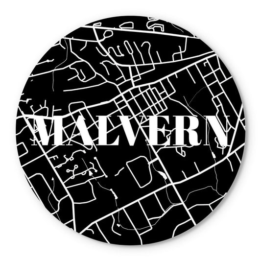 Minimalistic B&W Pennsylvania Malvern Map | Wood Sign | Eaches | Min 1