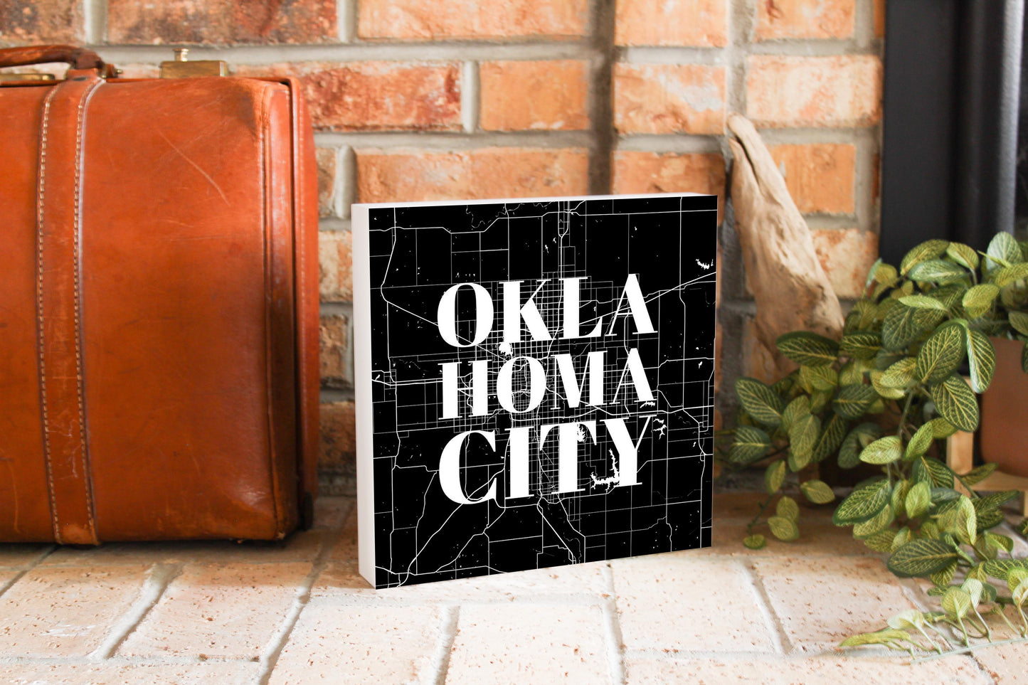 Modern Oklahoma City Map | Wood Block | Eaches | Min 2