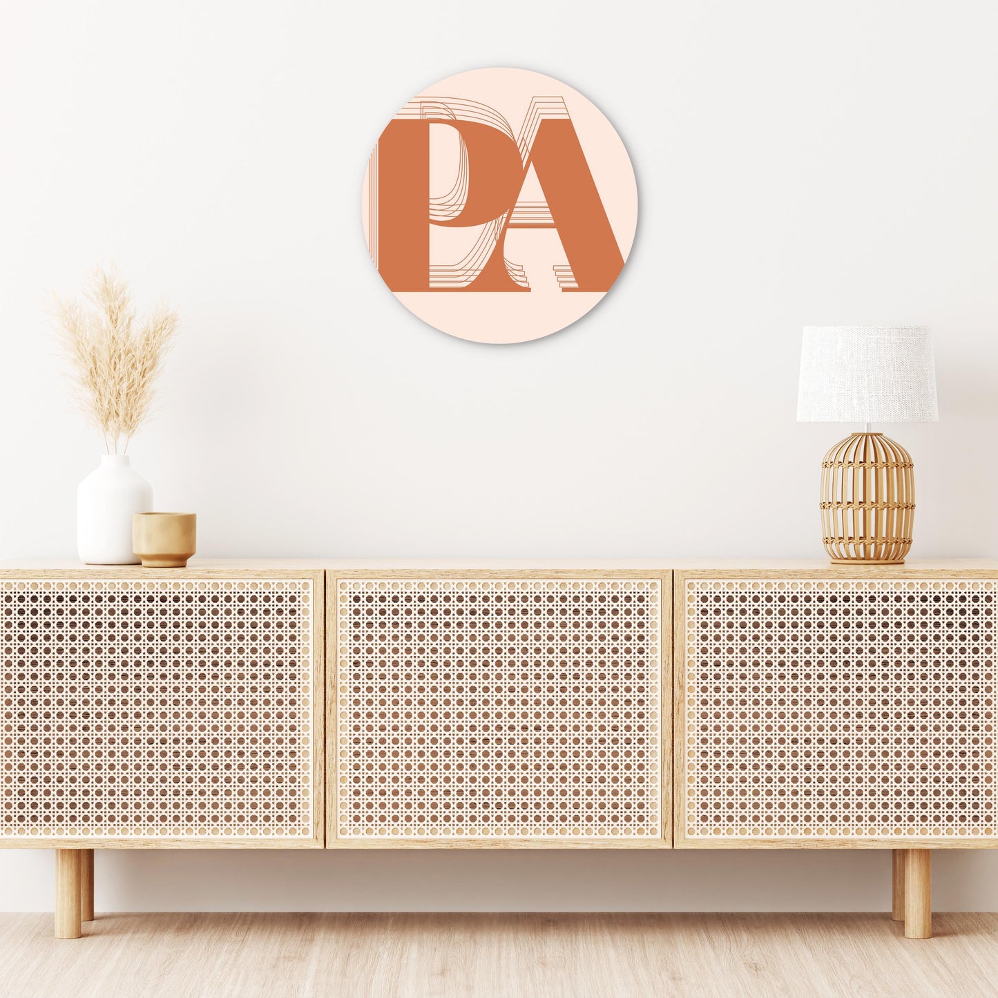 Modern Minimalist Pennsylvania Pa Initials Dark | Wood Sign | Eaches | Min 1