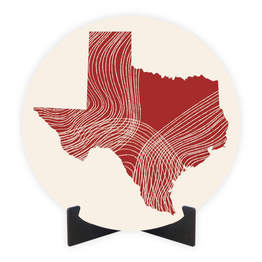 Modern Minimalist Texas Fluid Line State Shape | Wood Sign | Eaches | Min 1