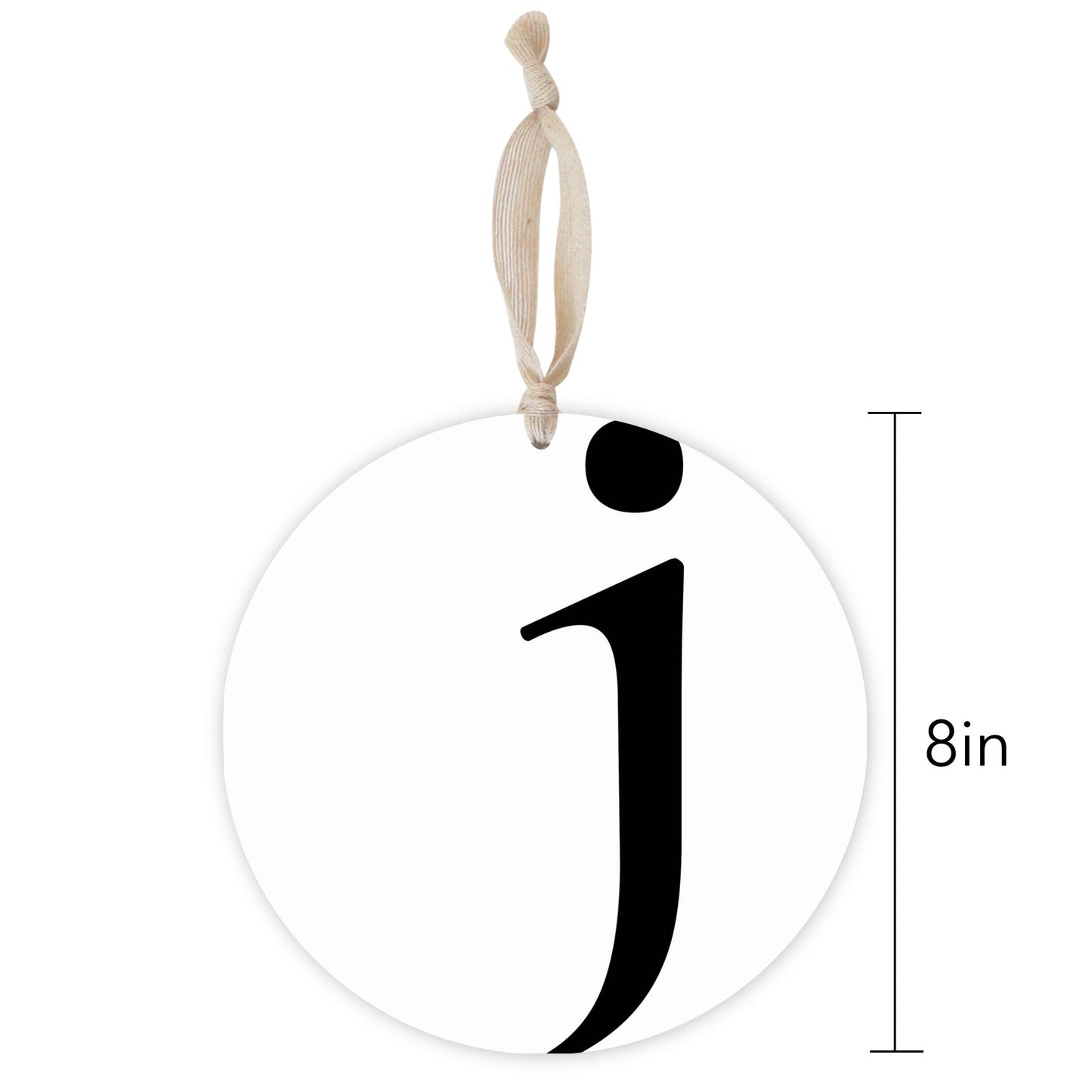 Minimalist Monogram J | Wood Ornament | Eaches | Min 1