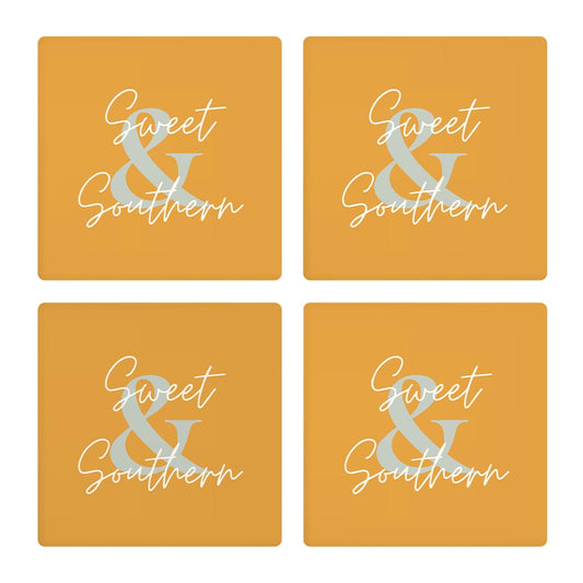 Modern Minimalist Oklahoma Sweet Southern | Absorbent Coasters | Set of 4 | Min 2