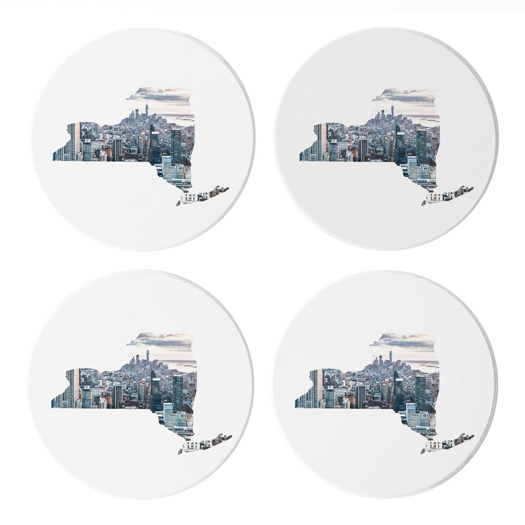 New York State Shape Picture| Absorbent Coasters | Set of 4 | Min 2