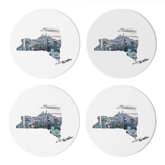 New York State Shape Picture| Absorbent Coasters | Set of 4 | Min 2