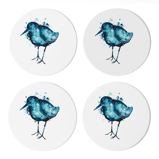 New England Water Color Sand Piper | Absorbent Coasters | Set of 4 | Min 2