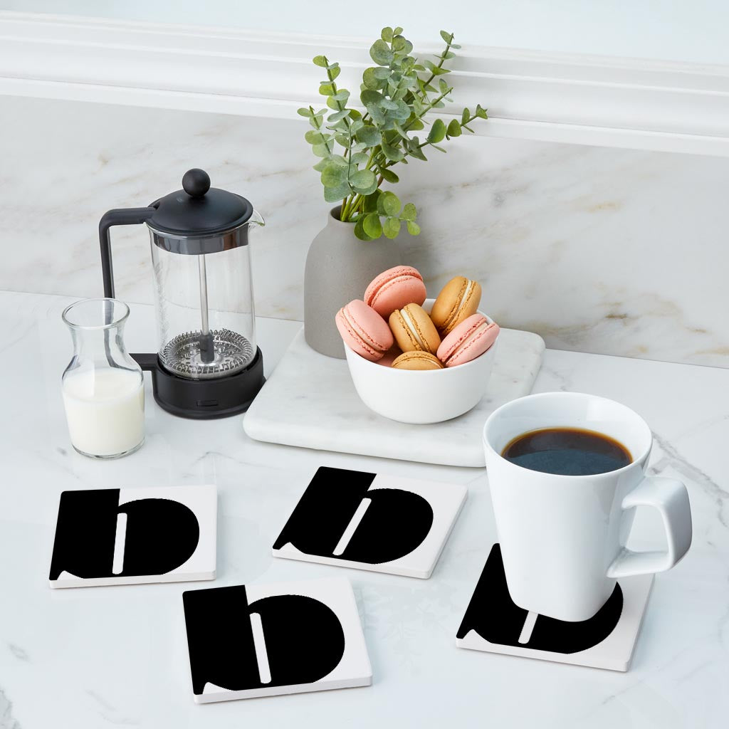 Fun Chunky Monogram B | Absorbent Coasters | Set of 4 | Min 2