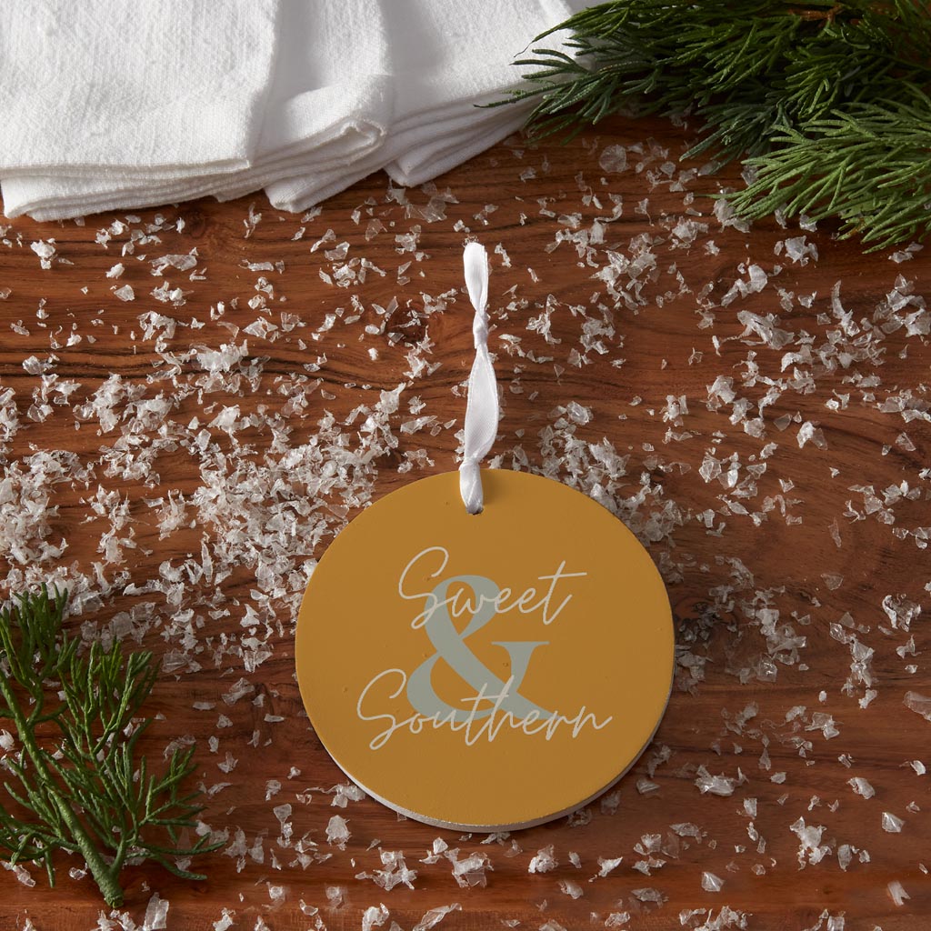 Modern Minimalist Oklahoma Sweet Southern | Wood Ornament | Eaches | Min 6