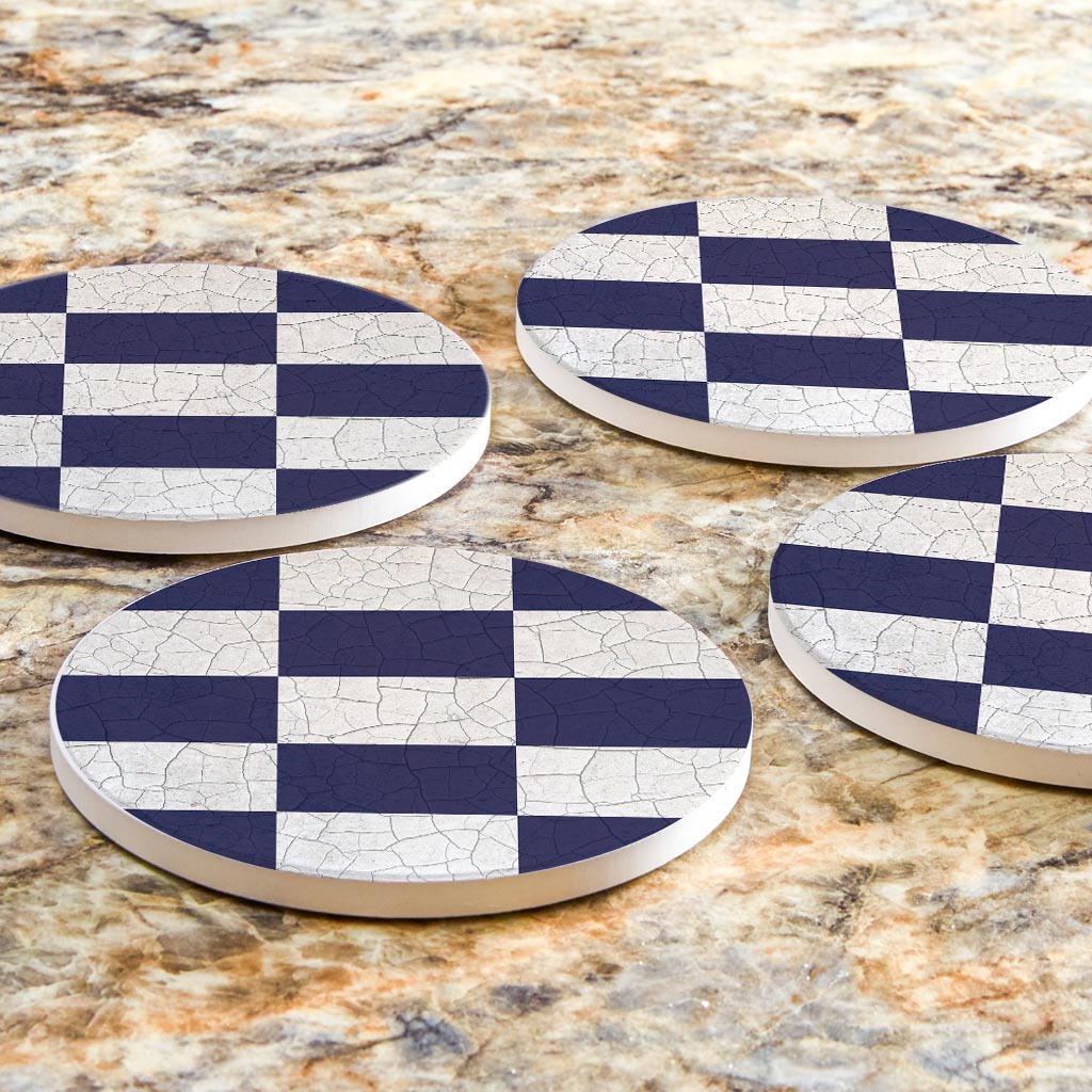 Nautical Flag November | Absorbent Coasters | Set of 4 | Min 2