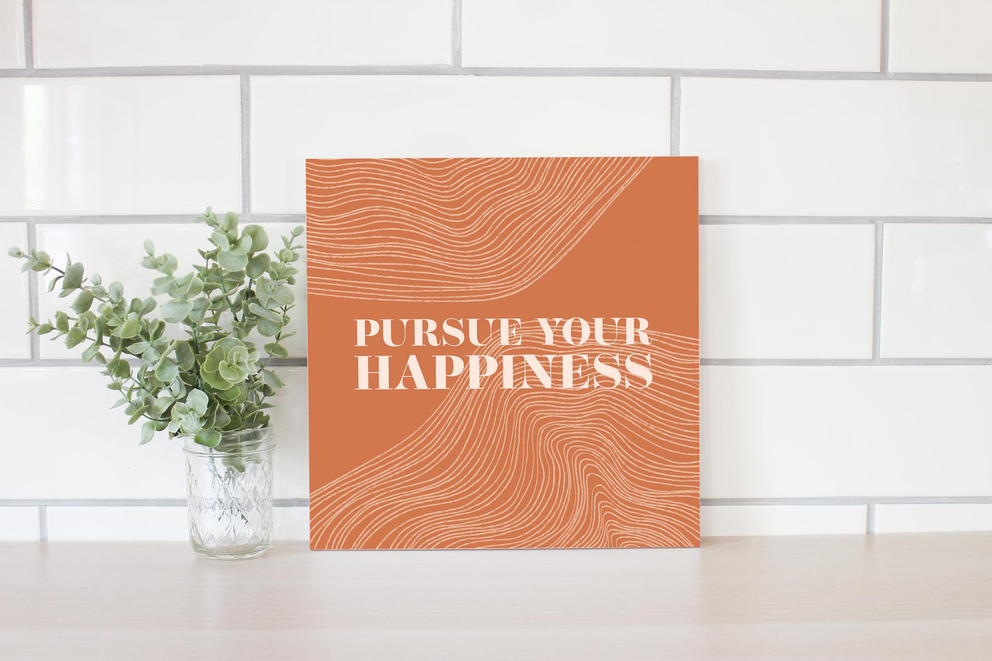 Modern Minimalist Pennsylvania Happiness Quip | Wood Sign | Eaches | Min 2