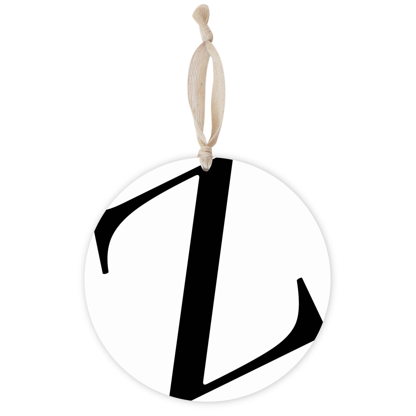 Minimalist Monogram Z | Wood Ornament | Eaches | Min 1