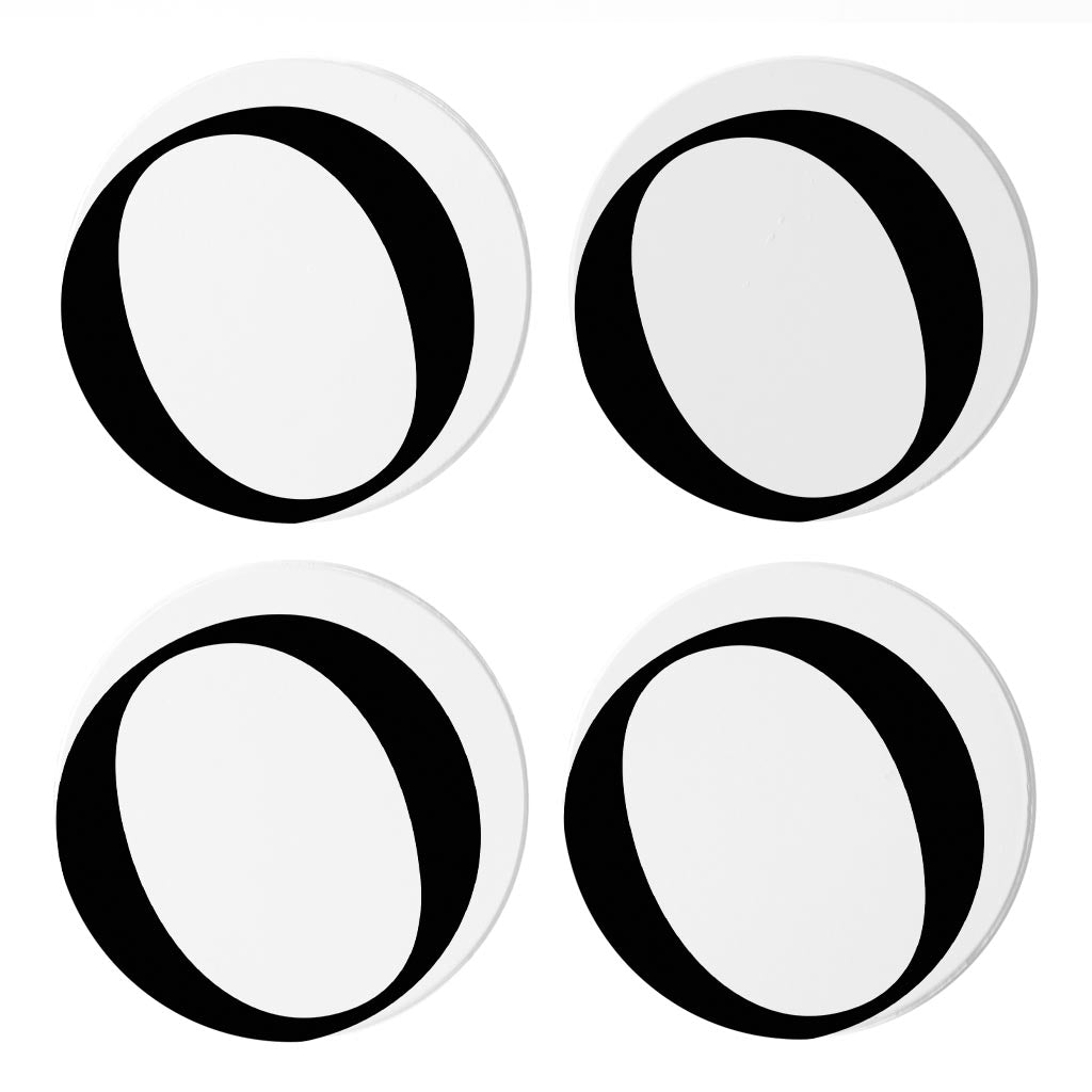 Minimalist Monogram O Circle | Absorbent Coasters | Set of 4 | Min 2