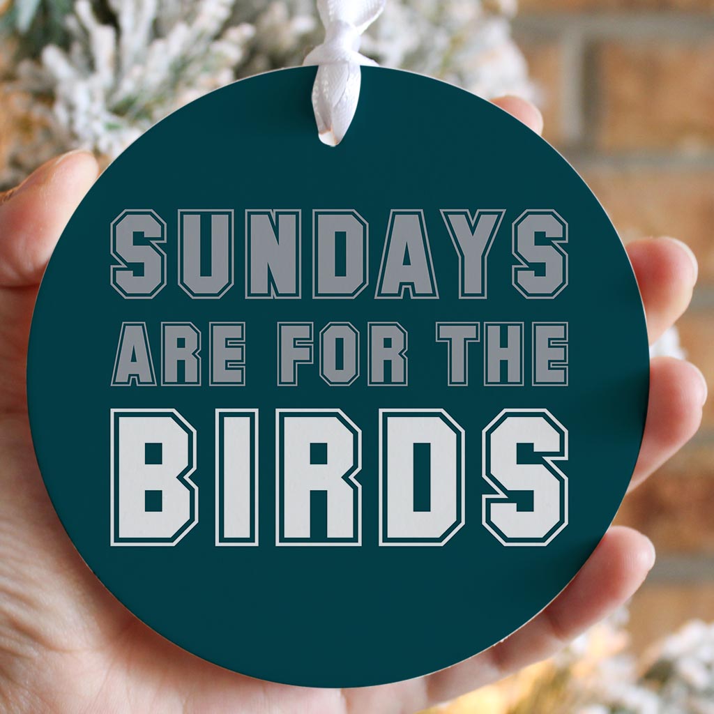 Modern Minimalist Pennsylvania Bird Sundays | Wood Ornament | Eaches | Min 6