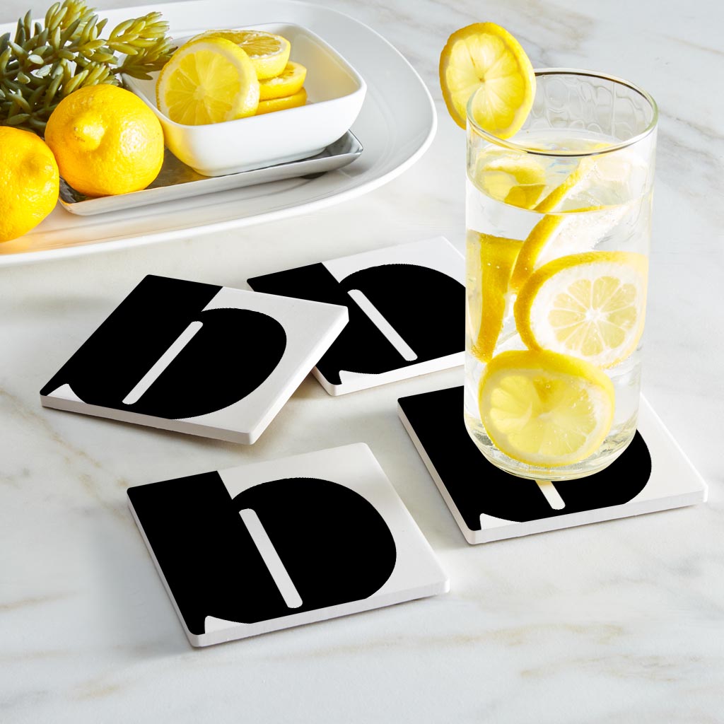 Fun Chunky Monogram B | Absorbent Coasters | Set of 4 | Min 2