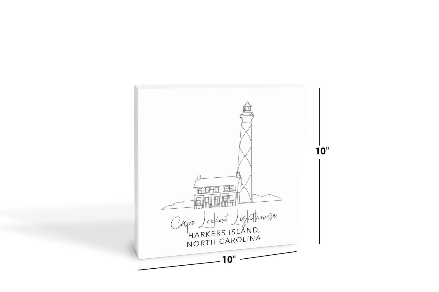 Cape Lookout Lighthouse | Wood Block | Eaches | Min 2