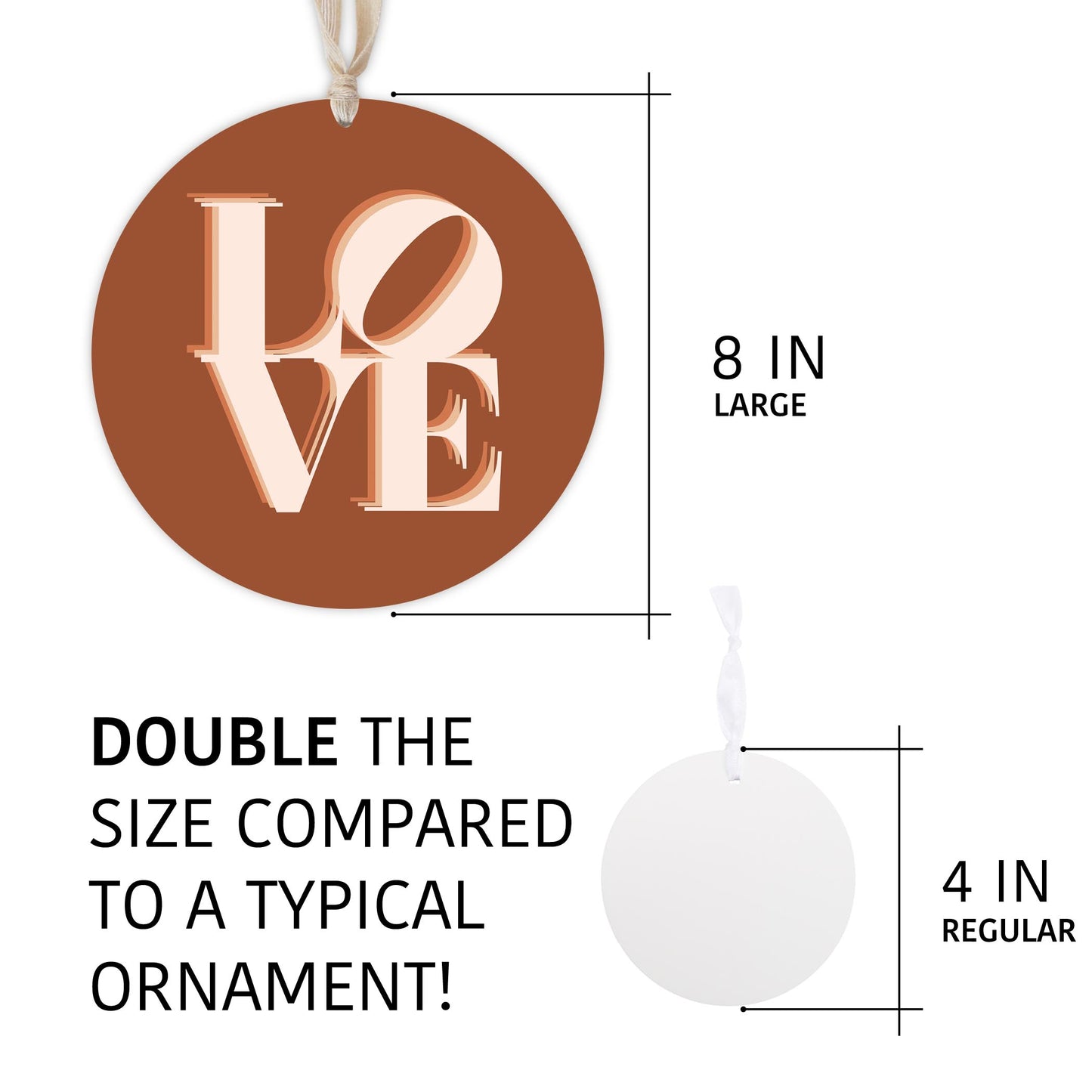 Modern Minimalist Pennsylvania Love Dark | Wood Ornament | Eaches | Min 1