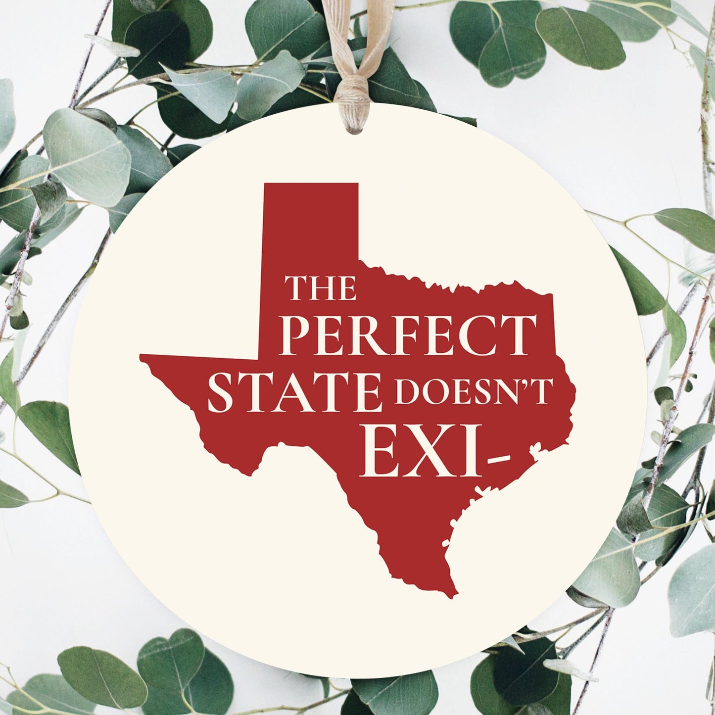 Modern Minimalist Texas Colors Perfect State | Wood Ornament | Eaches | Min 1