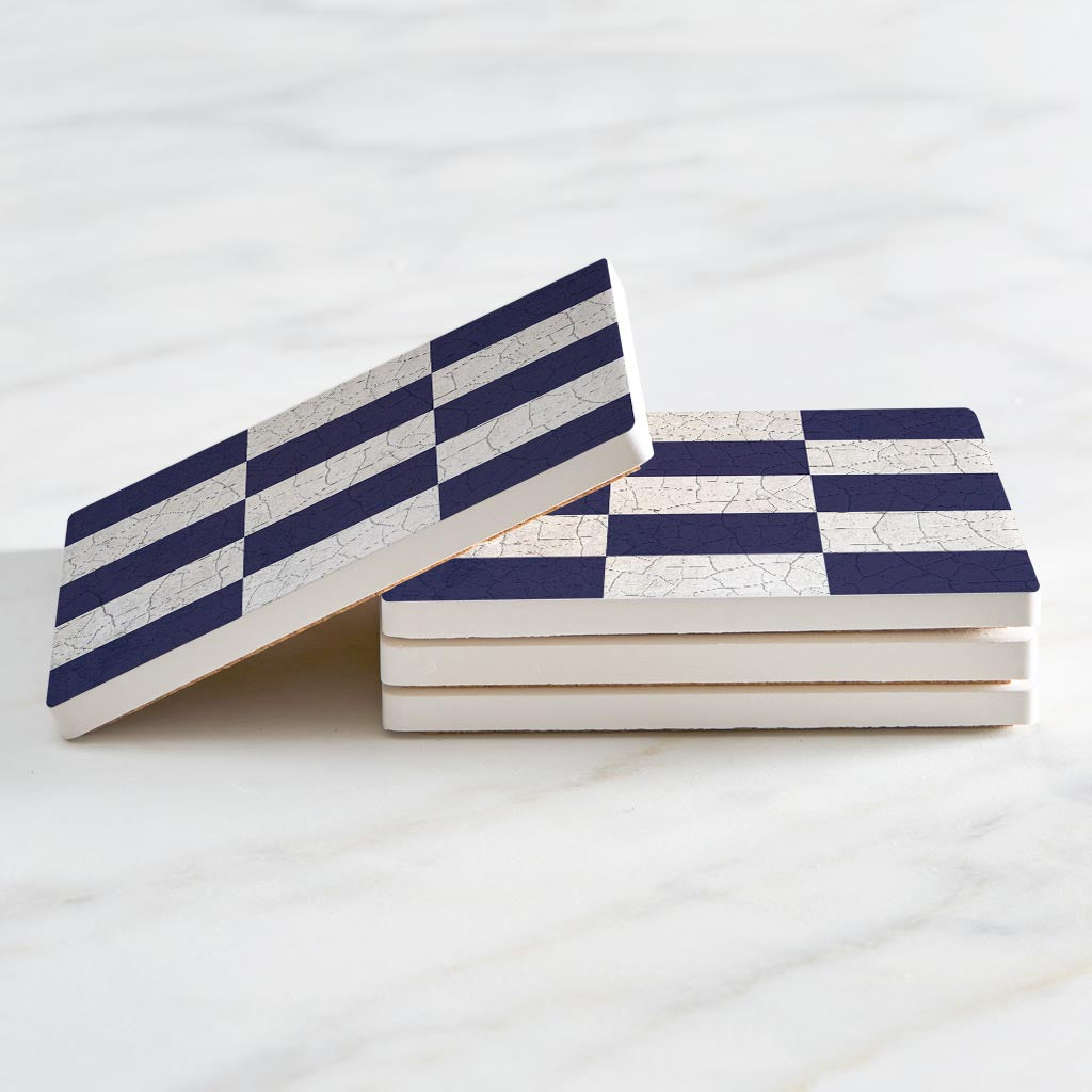 Nautical Flag November | Absorbent Coasters | Set of 4 | Min 2