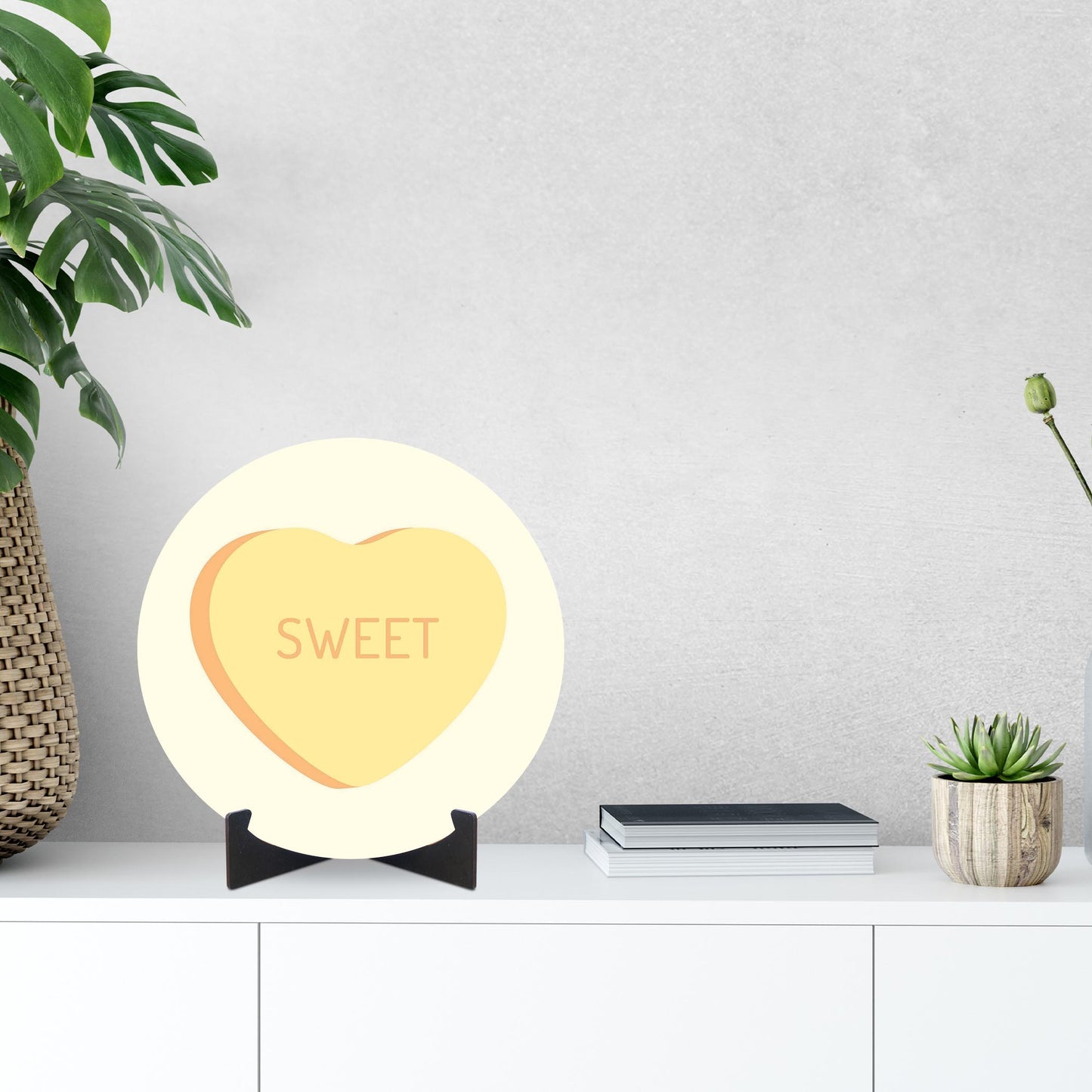 Message Hearts Sweet | Wood Sign | Eaches | Min 1