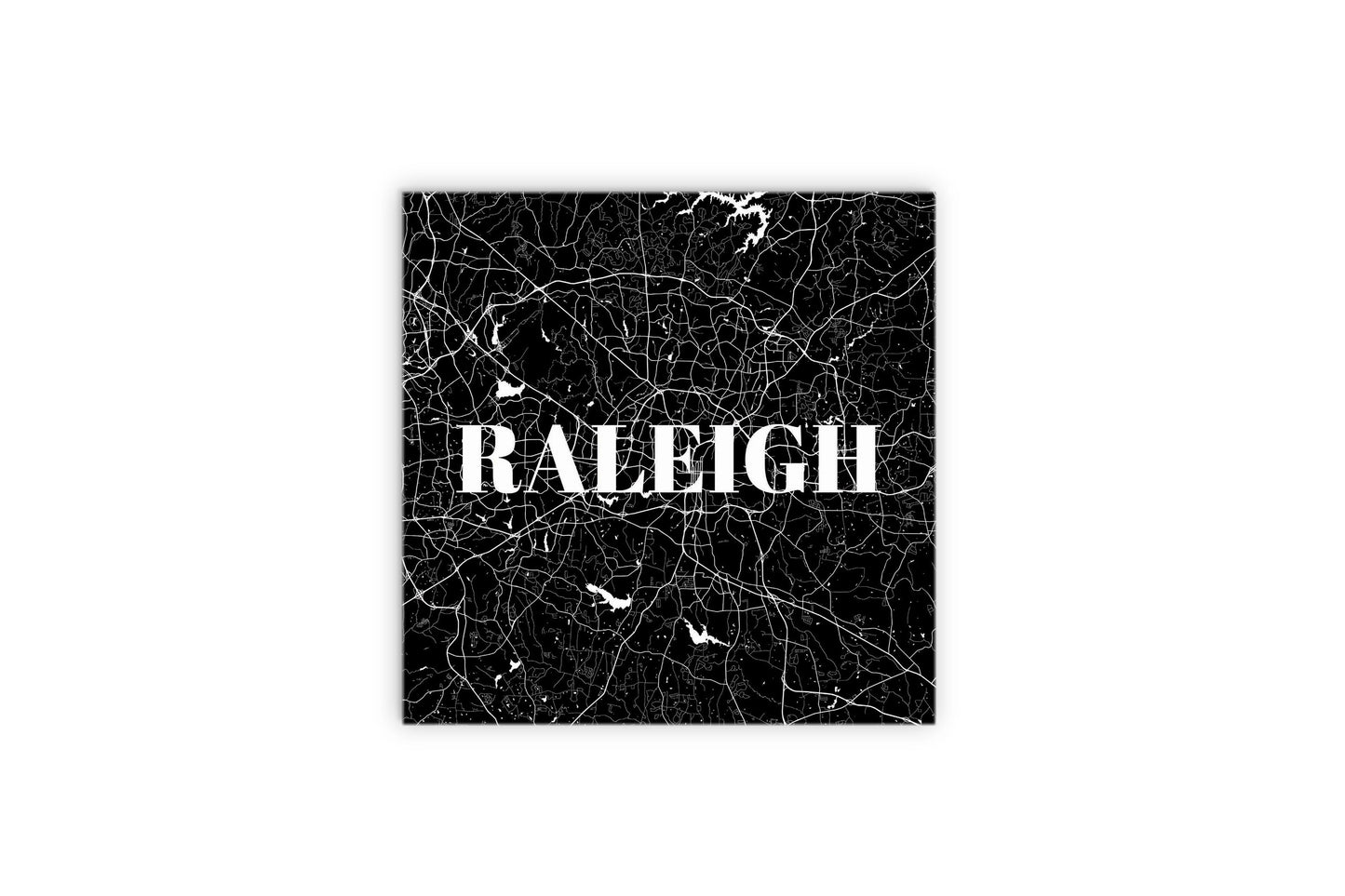 Minimalistic B&W North Carolina Raleigh Map | Wood Sign | Eaches | Min 2