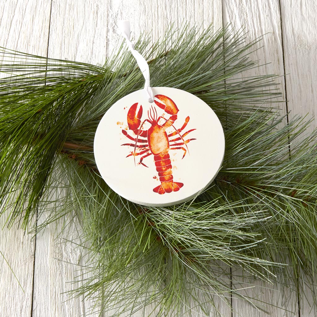 East Coast Water Color Lobster | Wood Ornament | Eaches | Min 6