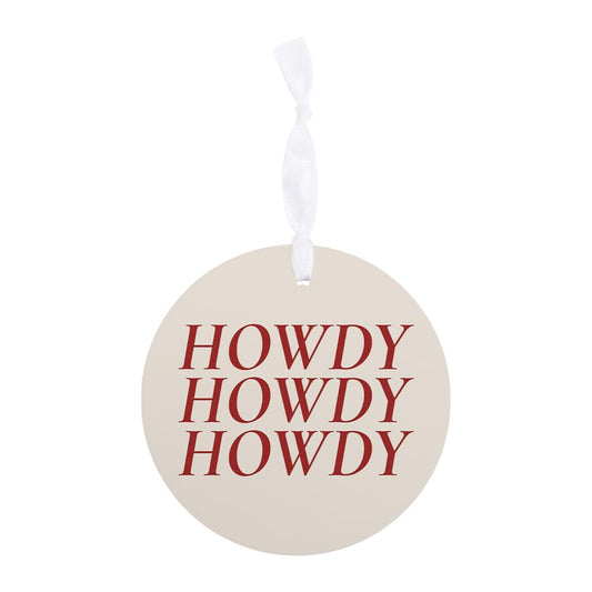 Modern Minimalist Texas Howdy | Wood Ornament | Eaches | Min 6