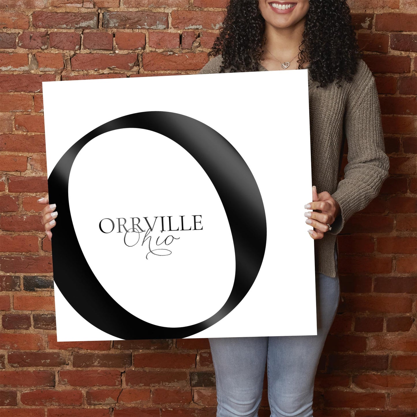 Orrville Oh Minimal Monogram | Hi-Def Glass Art | Eaches | Min 1