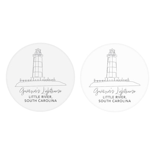 Governors Lighthouse | Absorbent Car Coasters | Set of 2 | Min 4