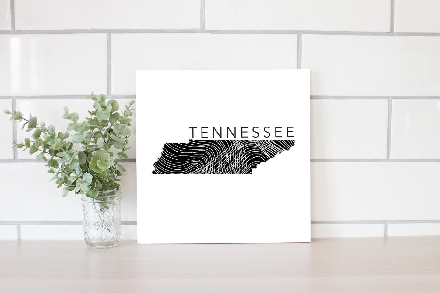 Minimalist B&W Tennessee State Name | Wood Sign | Eaches | Min 2