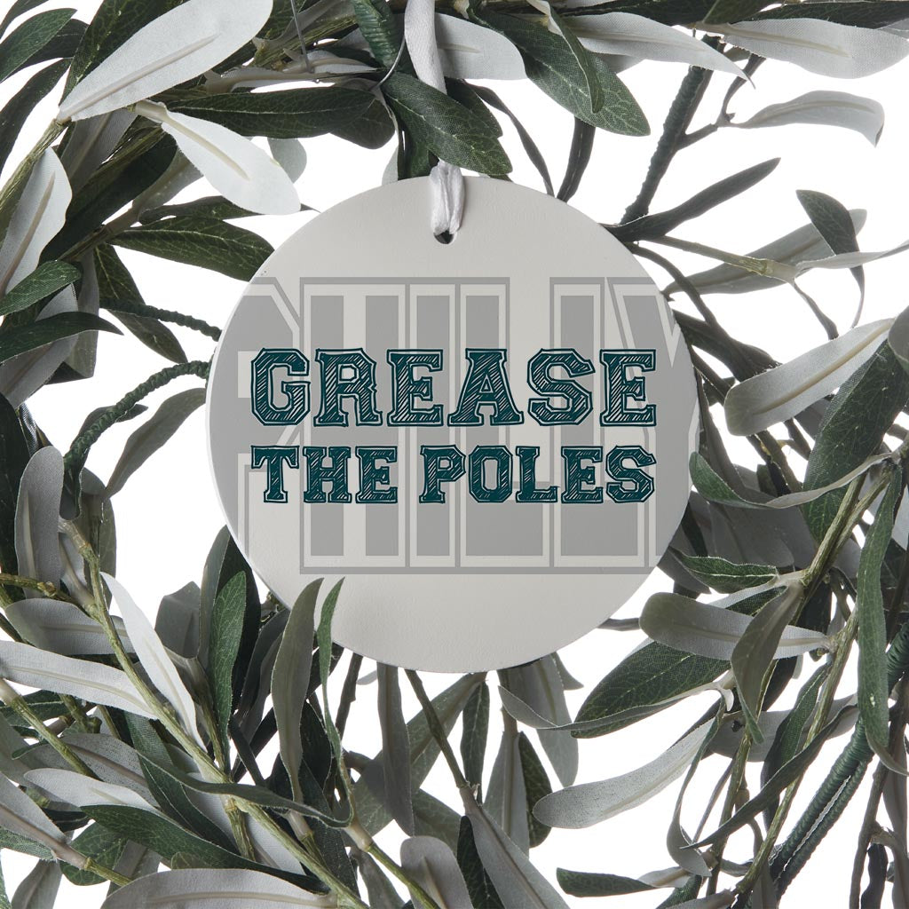 Modern Minimalist Pennsylvania Grease The Poles | Wood Ornament | Eaches | Min 6