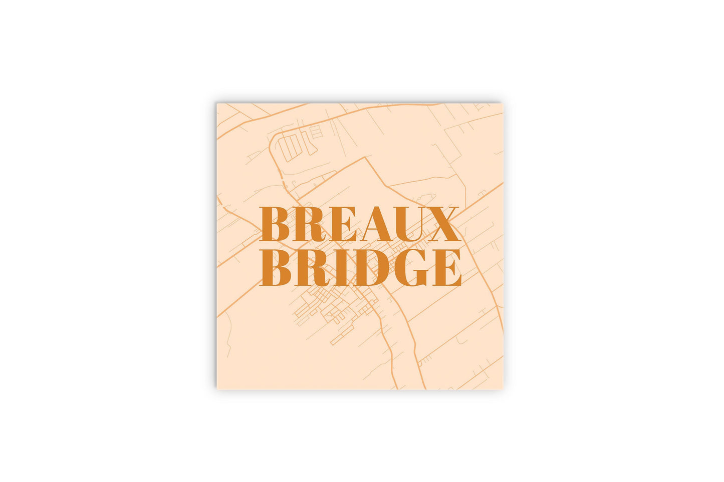 Modern Minimalist Louisiana Breaux Bridge Map | Wood Sign | Eaches | Min 2