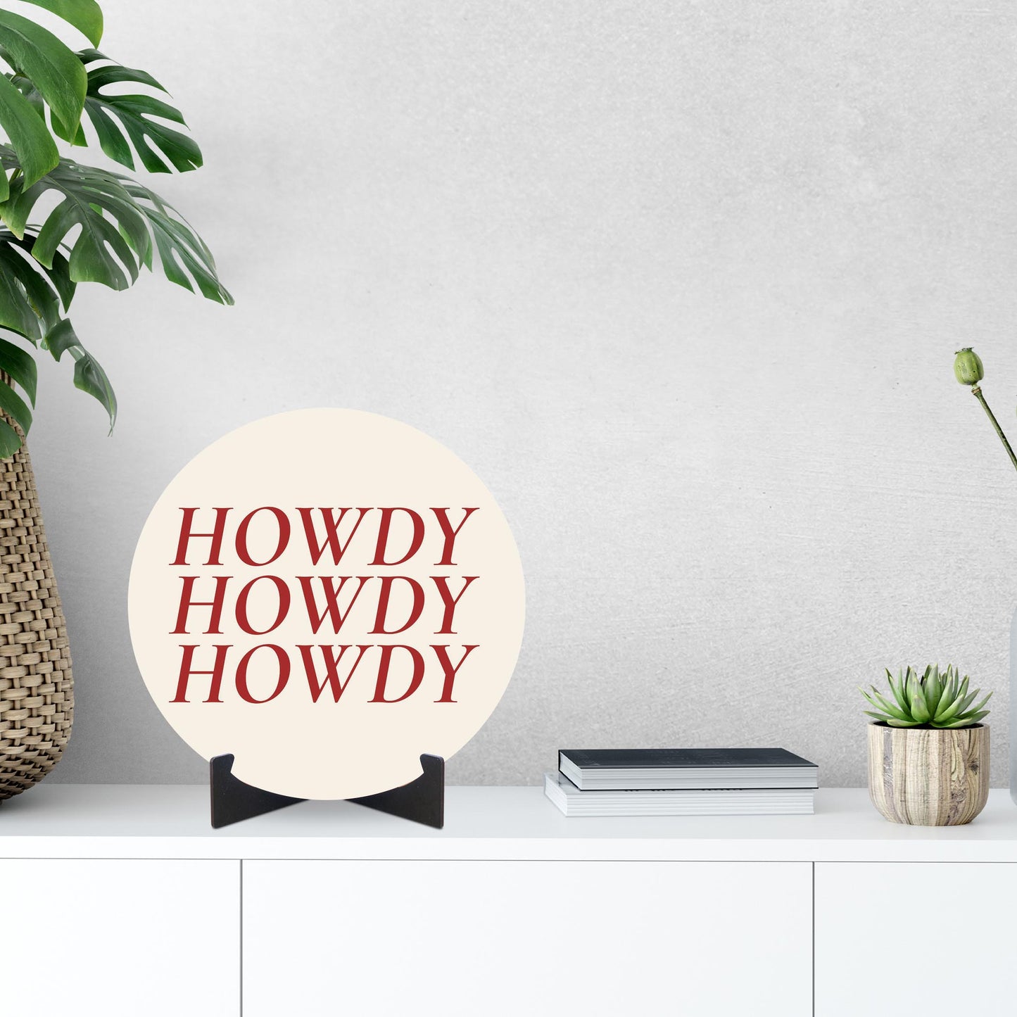 Modern Minimalist Texas Howdy | Wood Sign | Eaches | Min 1