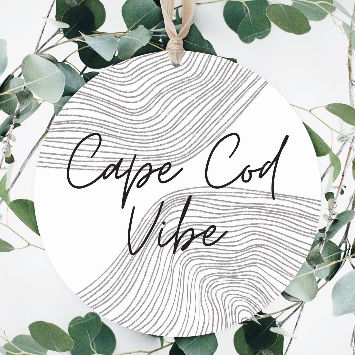 Minimalistic B&W Cape Cod Vibe | Wood Ornament | Eaches | Min 1