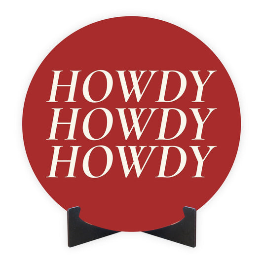 Modern Minimalist Texas Colors Howdy | Wood Sign | Eaches | Min 1