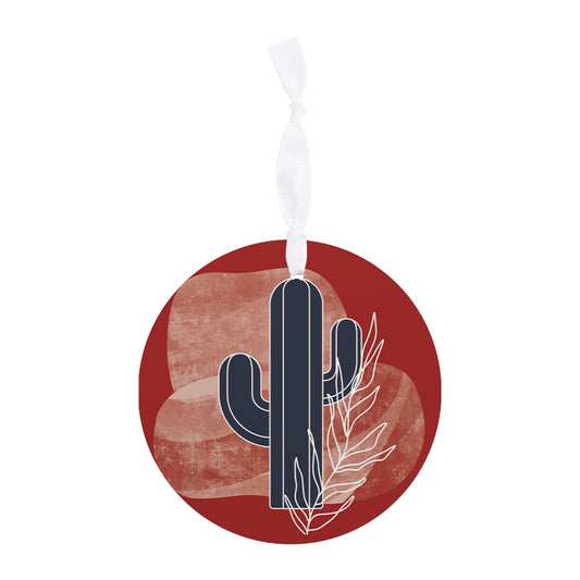 Modern Minimalist Texas Colors Cactus | Wood Ornament | Eaches | Min 6