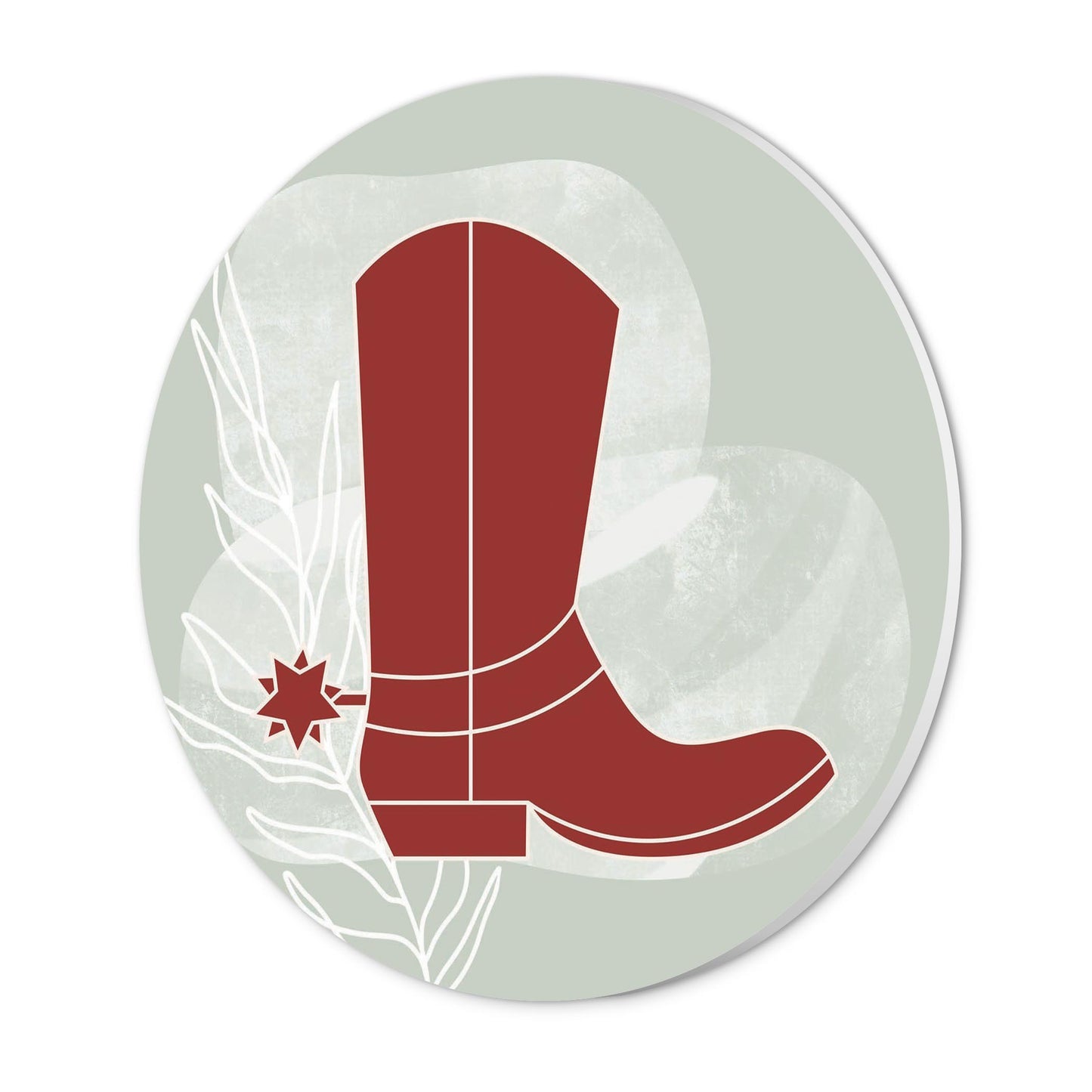 Modern Minimalist Oklahoma Boot | Wood Sign | Eaches | Min 1