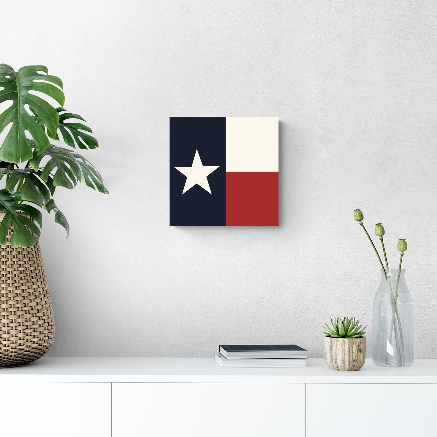 Modern Minimalist Texas Colors Flag | Wood Sign | Eaches | Min 2