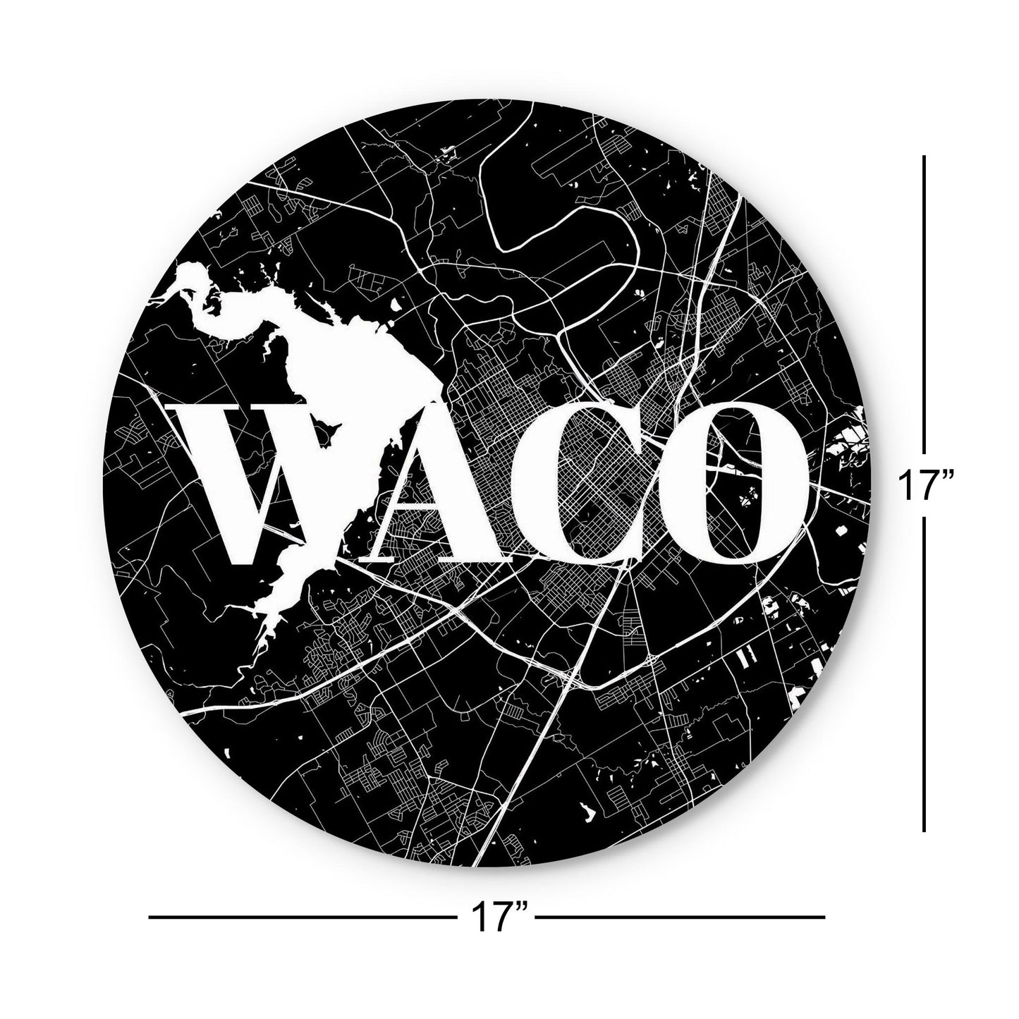 Minimalistic B&W Texas Waco Map | Wood Sign | Eaches | Min 1