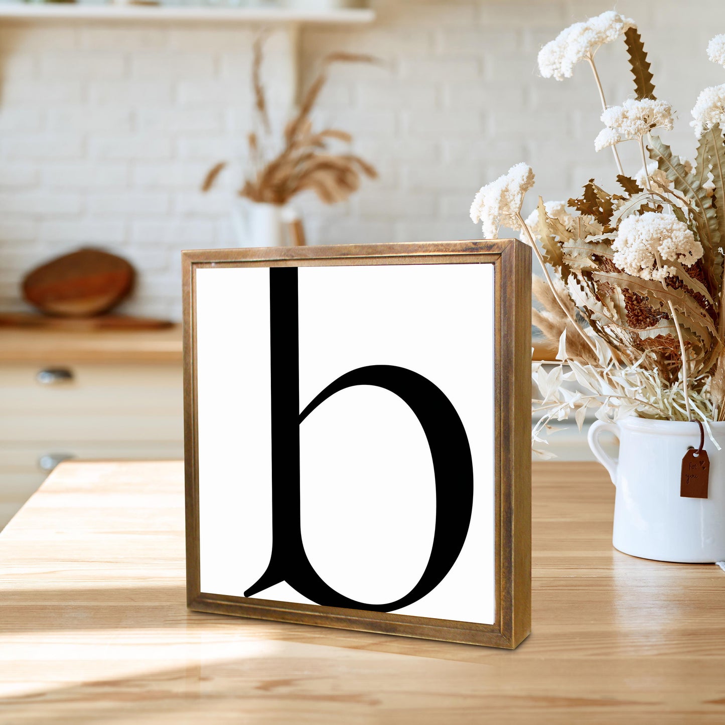 Minimalist Monogram B | Wood Sign | Eaches | Min 1