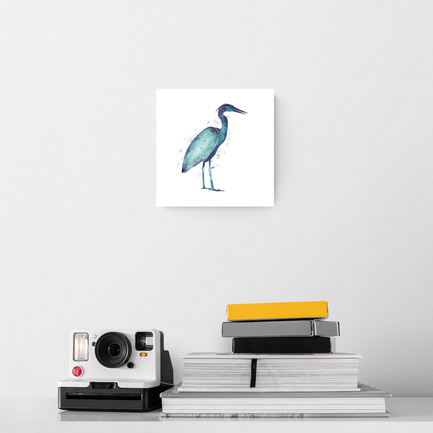 East Coast Water Color Heron | Hi-Def Glass Art | Eaches | Min 2