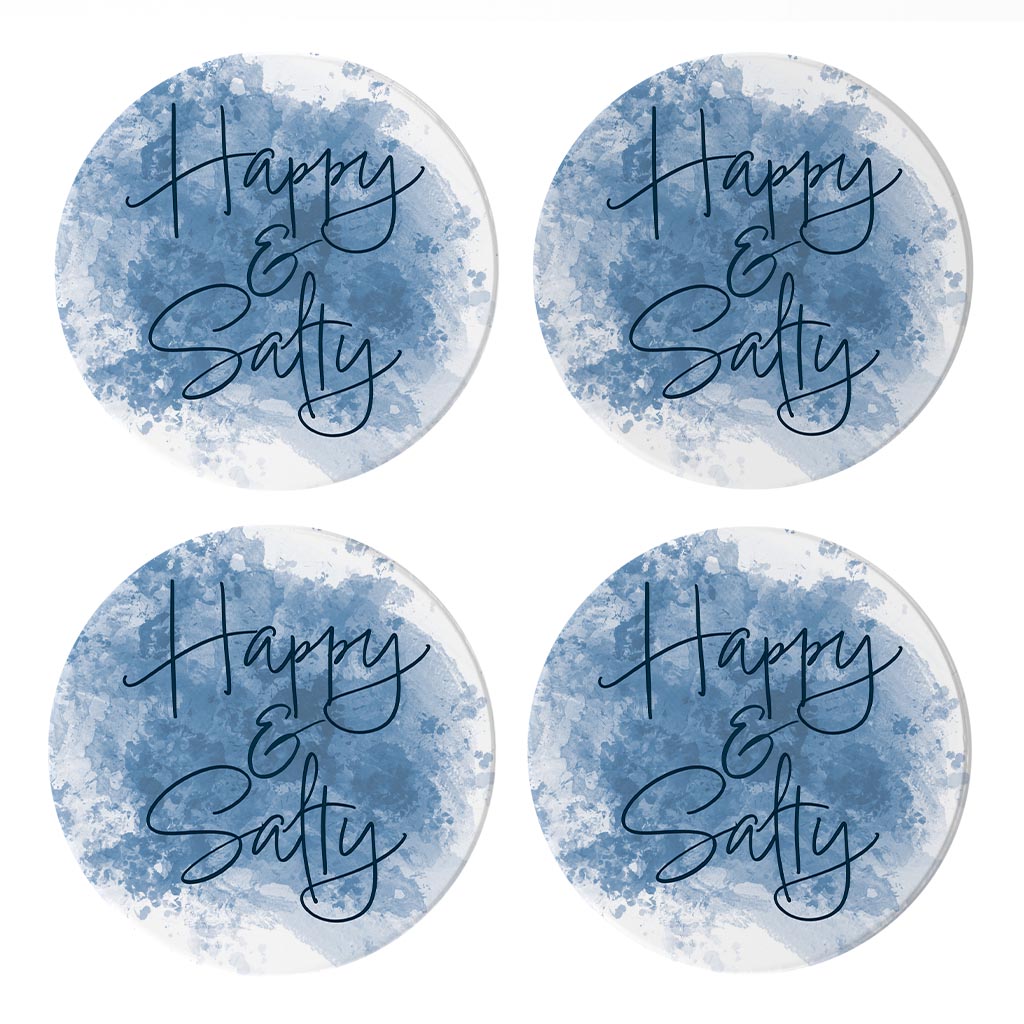 Happy Salty Water Color| Absorbent Coasters | Set of 4 | Min 2