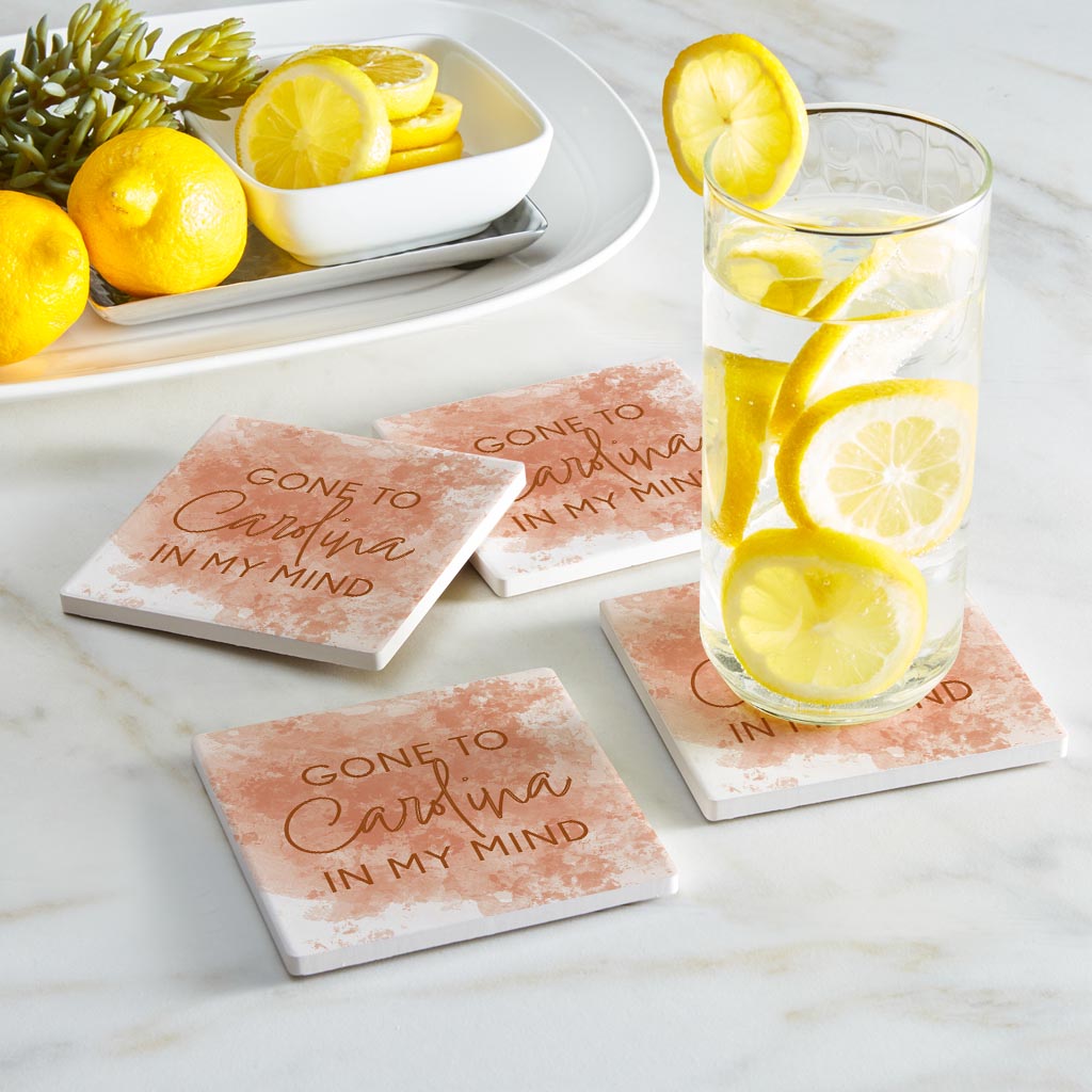 Gone To Carolina Water Color | Absorbent Coasters | Set of 4 | Min 2