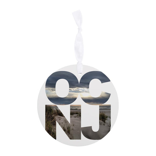 OCNJ Photo With Text | Wood Ornament | Eaches | Min 6