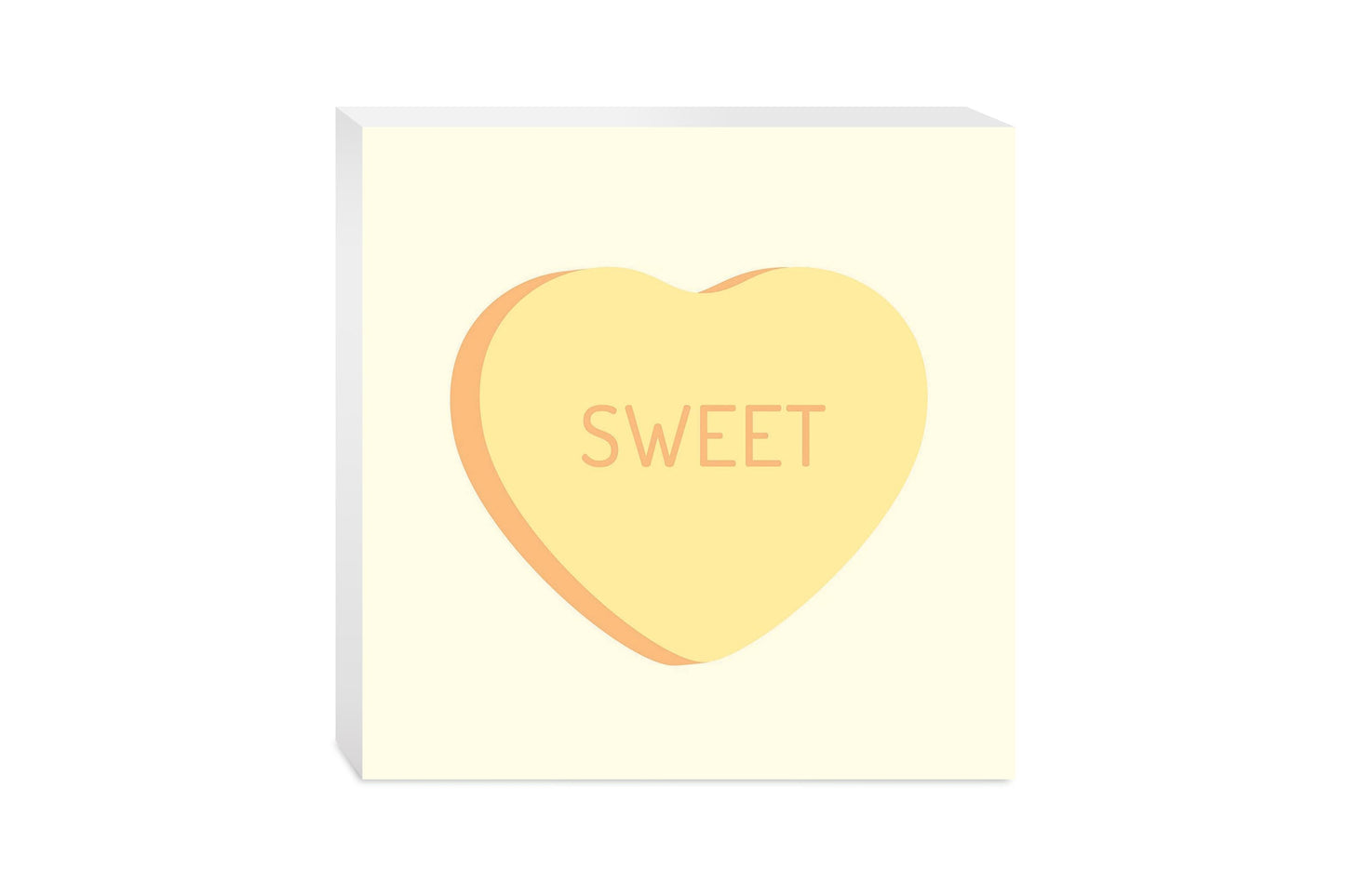 Message Hearts Sweet | Wood Block | Eaches | Min 2