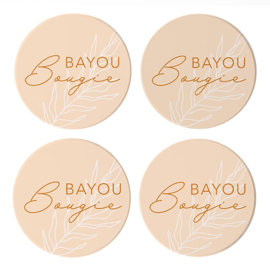 Modern Minimalist Louisiana Bayou Bougie | Absorbent Coasters | Set of 4 | Min 2