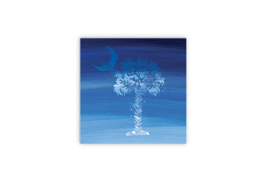 South Carolina Blue Water Color Palm Trees | Wood Sign | Eaches | Min 2