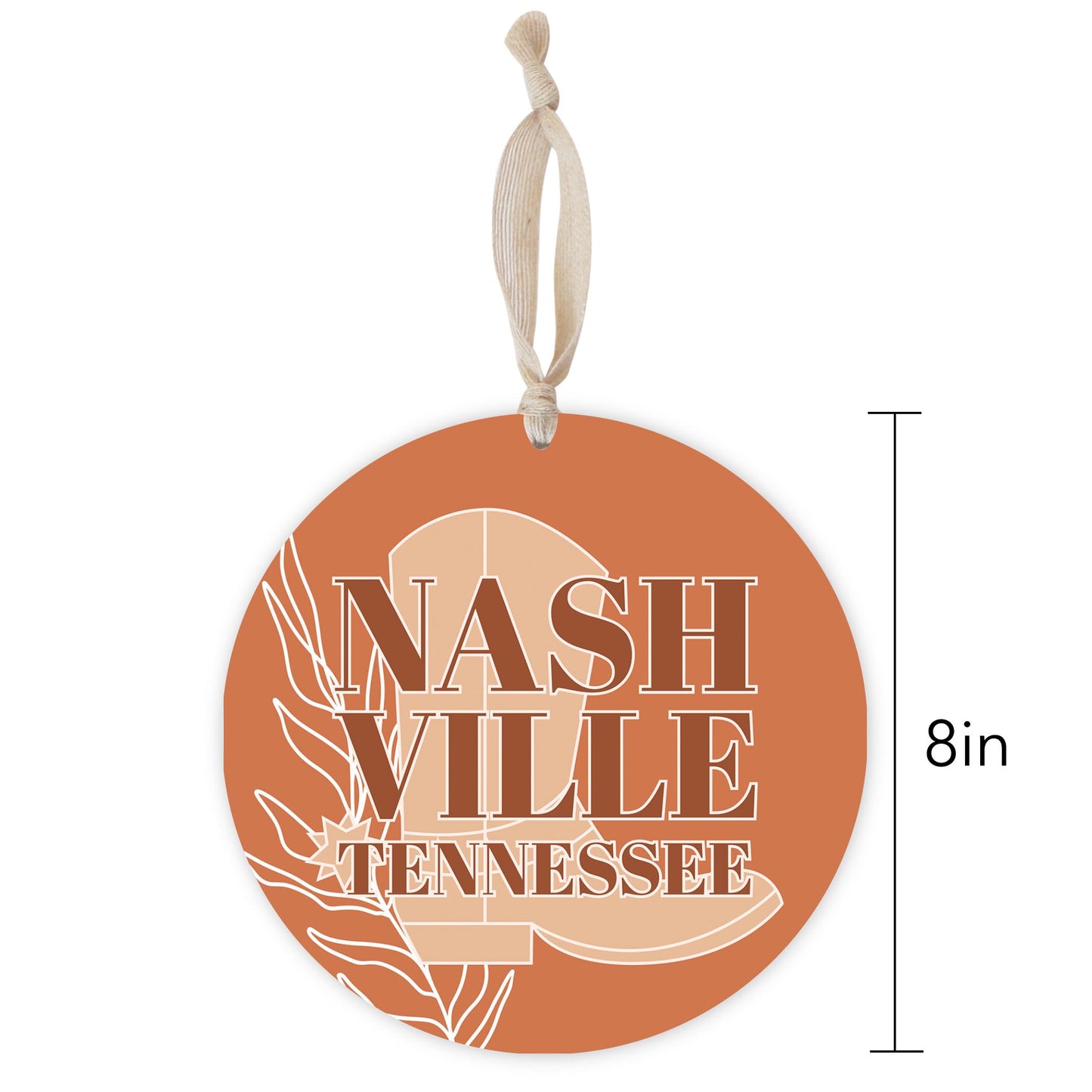 Modern Minimalist Tennessee Nashville Boot | Wood Ornament | Eaches | Min 1