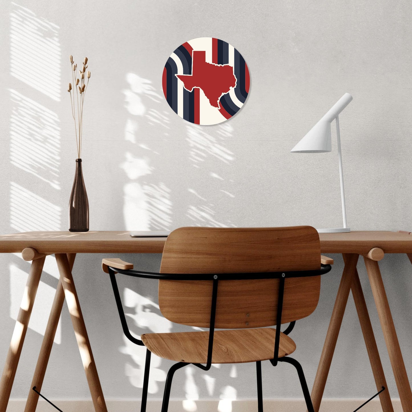 Modern Minimalist Texas Colors Retro Shape | Wood Sign | Eaches | Min 1