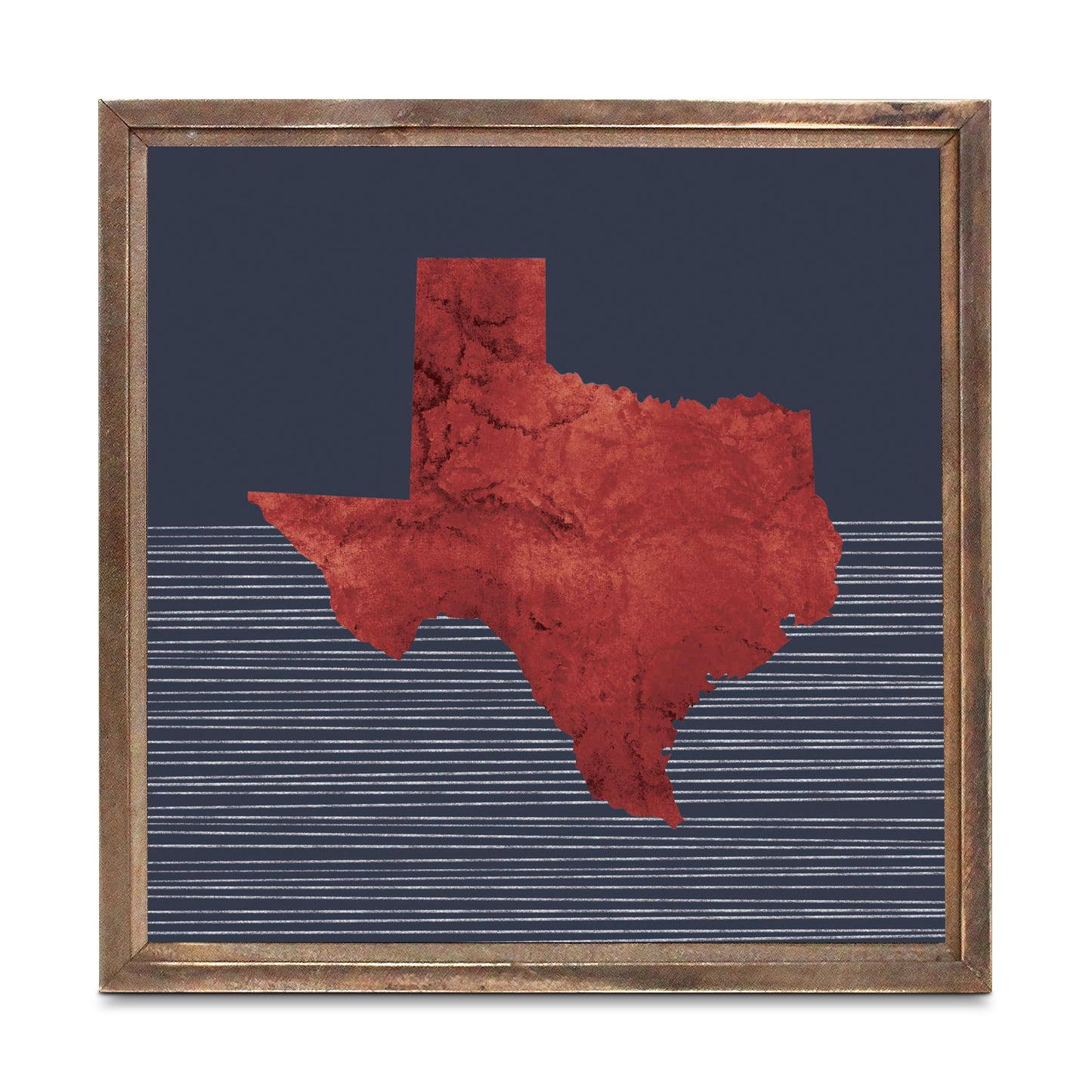 Modern Minimalist Texas Straight Line State Shape | Wood Sign | Eaches | Min 1