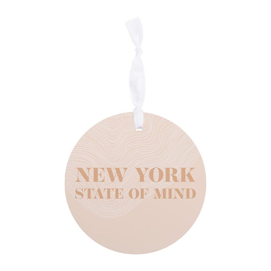 Modern Minimalist New York State Of Mind | Wood Ornament | Eaches | Min 6